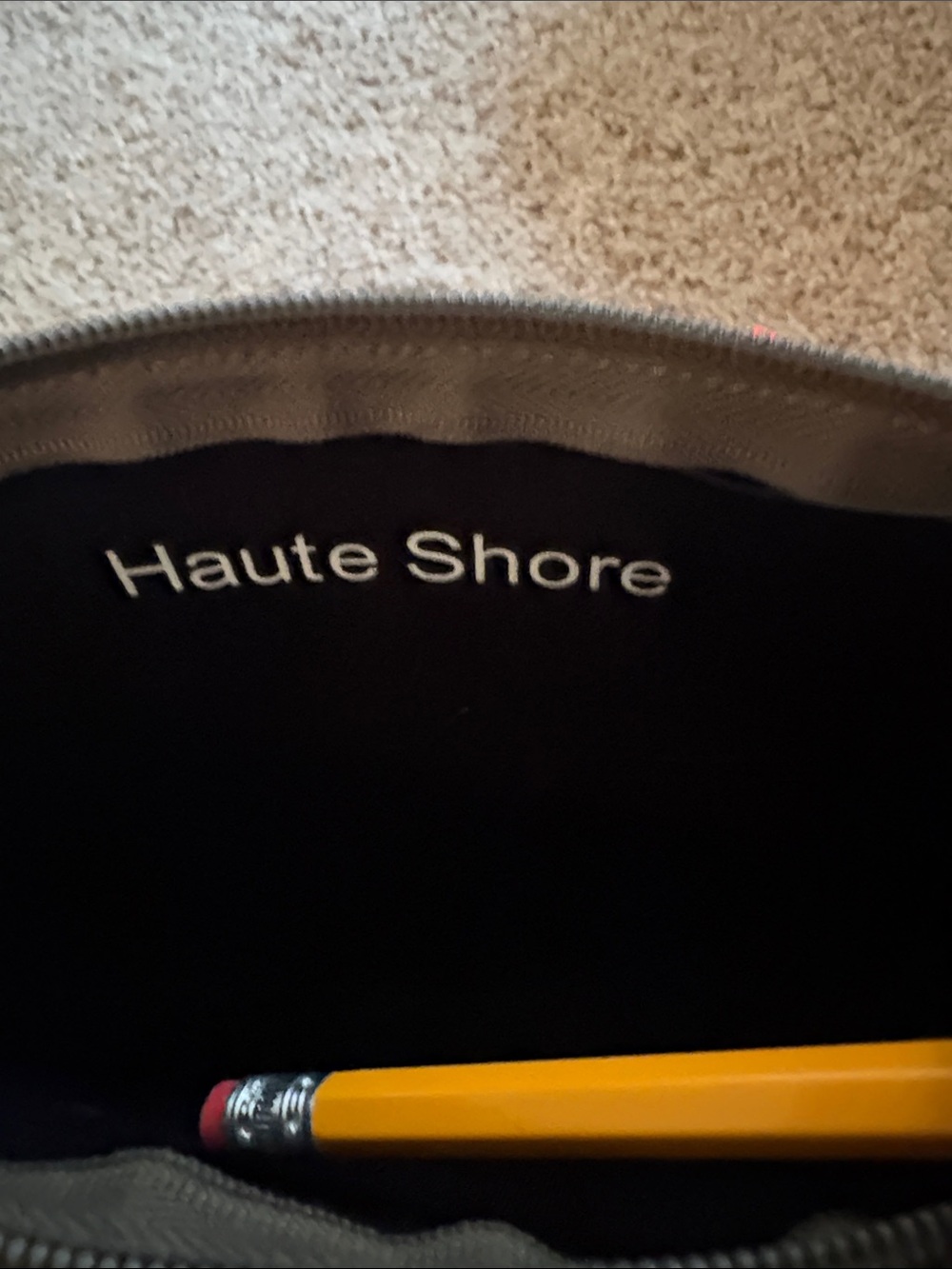 Haute Shore Camo Wristlet Pouch with Pink & Red Contrasting Stripe - Picture 2 of 8